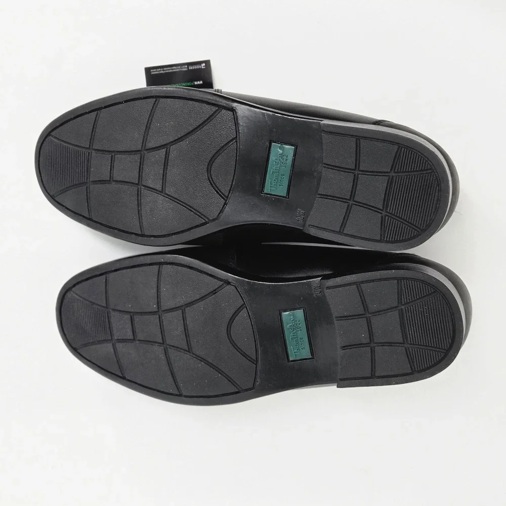 Thom McAn Men Black Leather Poron 4000 Penny Loafers Dress Shoes 10W NWT Y2K